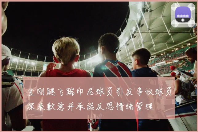 金刚腿飞踹印尼球员引发争议球员深表歉意并承诺反思情绪管理